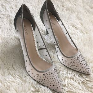 Eden Jeweled Illusion Pumps Tevolio™ - Silver 9